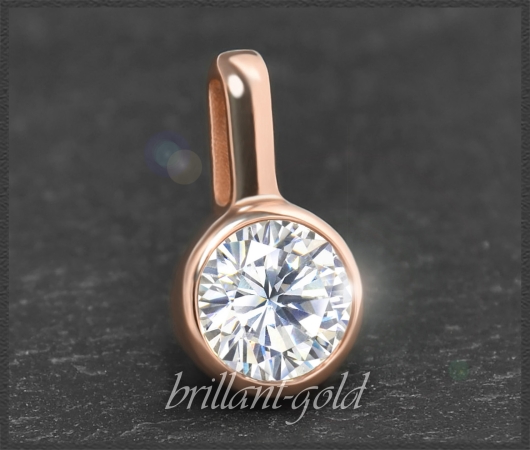 Brillant Anhänger 585 Gold mit 0,53ct, River D