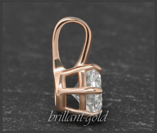 Brillant 585 Rotgold Anhänger; 0,58ct, F