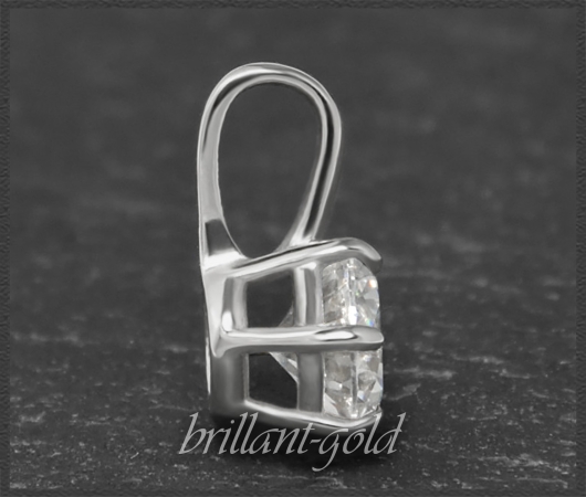 Gold Brillant Anhänger 0,61ct, Top Wesselton, Si2