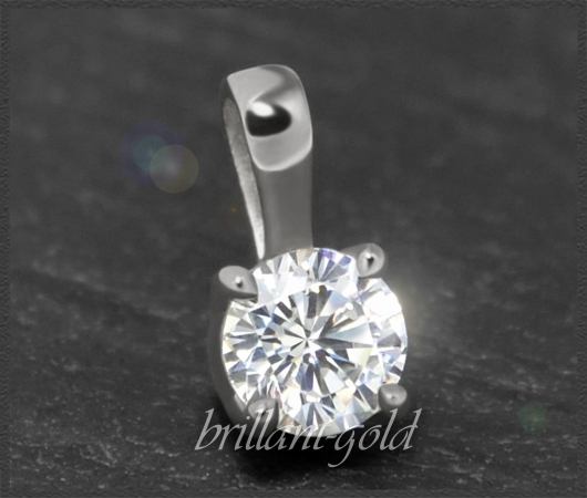 Brillant Anhänger in 585 Gold; 0,66ct, F & Si1