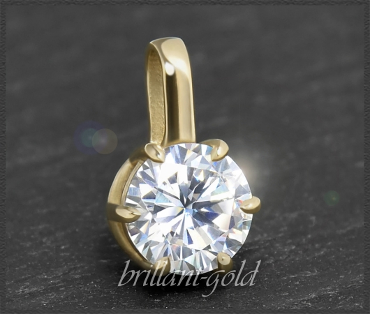 Brillant Anhänger aus 585 Gold mit 1,14ct & Si1-2