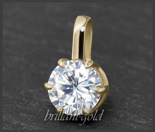 Brillant Anhänger aus 585 Gold mit 1,14ct & Si1-2
