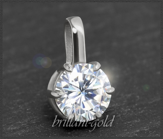 Brillant Anhänger 585 Gold; 1,62ct & Si2-3; Gleiter