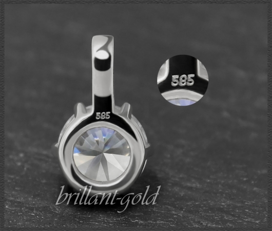 Brillant Anhänger 585 Gold; 1,62ct & Si2-3; Gleiter