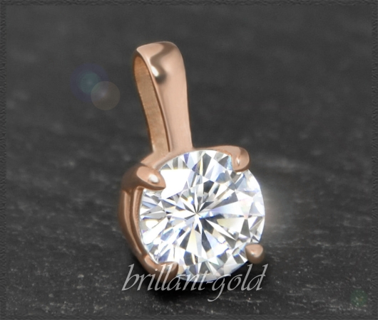 Brillant 585 Gold Anhänger 1,06ct, River E, Si2