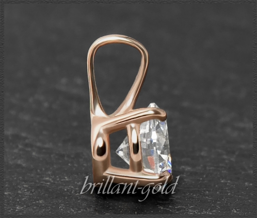 Brillant 585 Gold Anhänger 0,99ct, Top Wesselton, Si2
