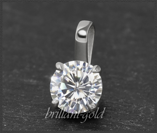 Brillant Anhänger 585 Gold; 1,05ct, AIG Zertifikat