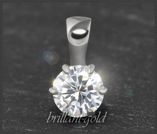 Brillant Anhänger 585 Gold; 0,55ct, E, Lupenrein