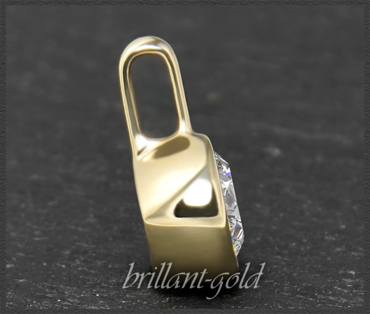Gold Brillant Anhänger mit 1,12ct, Top Wesselton F