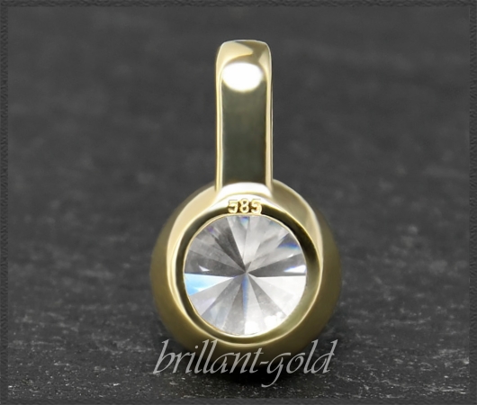 Gold Brillant Anhänger mit 1,12ct, Top Wesselton F