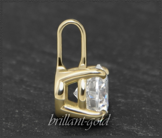 Brillant Anhänger 585 Gold; 0,84ct, Top Wesselton F
