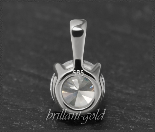 Brillant 585 Weißgold Anhänger 1,03ct, Si2