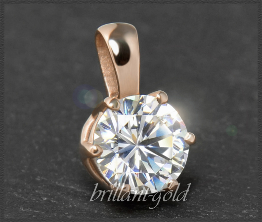 Brillant Anhänger 585 Gold; 1,23ct, River E & VS1