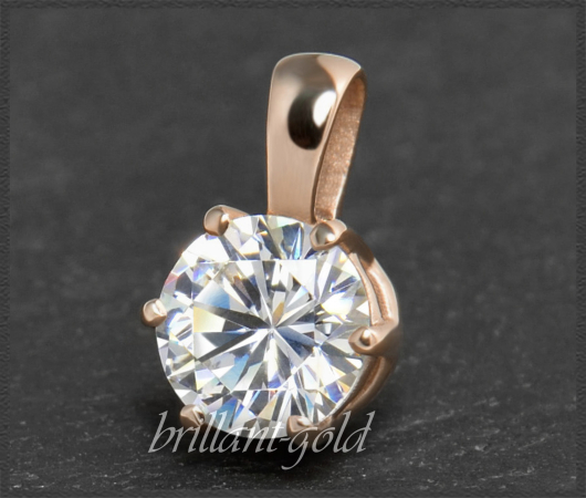 Brillant Anhänger 585 Gold; 1,23ct, River E & VS1