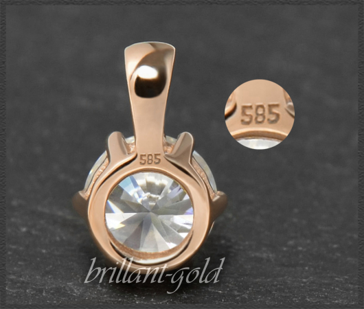 Brillant Anhänger 585 Gold; 1,23ct, River E & VS1
