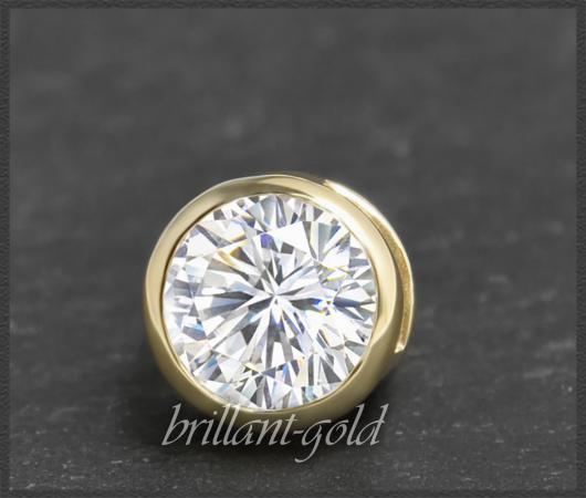 Gold Brillant Anhänger 1,03ct, River D & Si1