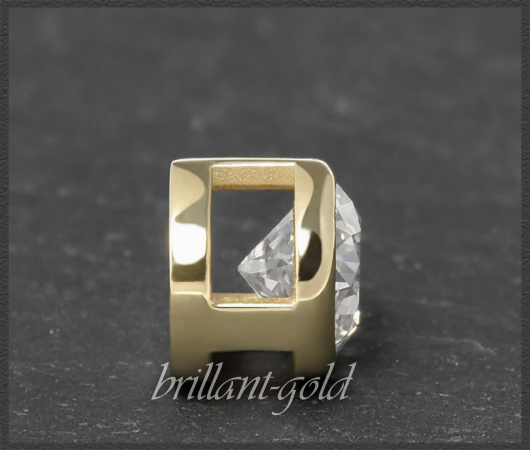 Gold Brillant Anhänger 1,03ct, River D & Si1
