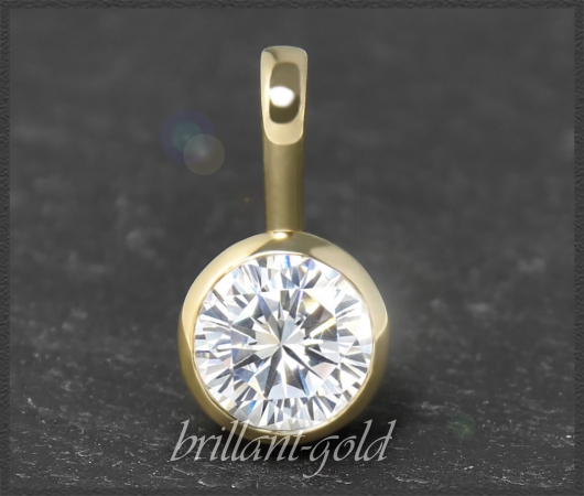 Brillant Gleiter 585 Gold; 1,17ct, River D; Anhänger