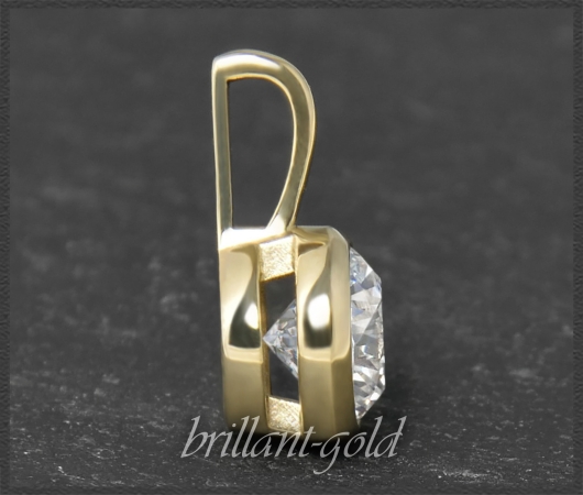 Brillant Gleiter 585 Gold; 1,17ct, River D; Anhänger