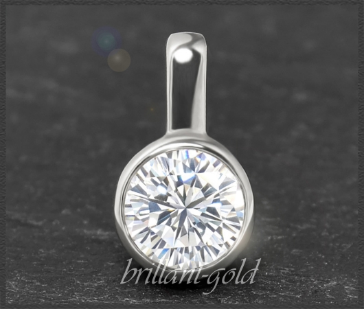 Brillant Anhänger 585 Gold; 1,12ct, Top Wesselton F