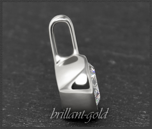 Brillant 585 Gold Anhänger 0,95ct, F & Si2-3