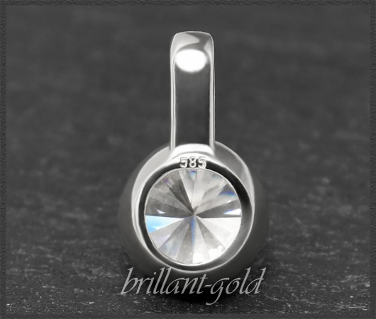 Brillant 585 Gold Anhänger 0,95ct, F & Si2-3