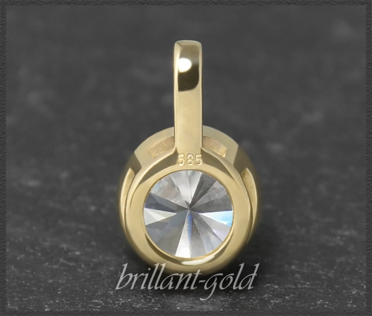 Brillant Anhänger 585 Gelbgold; 1,08ct, Si2; Gleiter