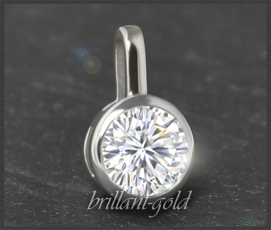 Brillant Anhänger 585 Gold; 0,94ct, Top Wesselton, Si3