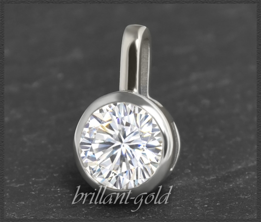 Brillant Anhänger 585 Gold; 0,94ct, Top Wesselton, Si3