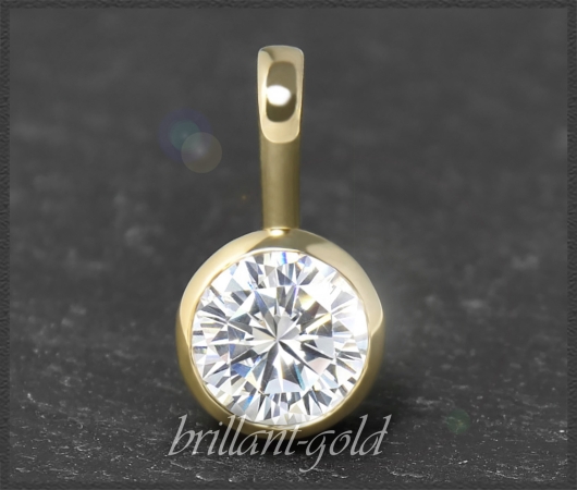 585 Gold Diamant Anhänger mit 1,07ct; Si1-2