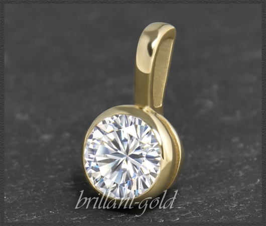585 Gold Diamant Anhänger mit 1,07ct; Si1-2