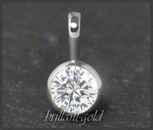 Brillant Anhänger aus 585 Weißgold; 0,99ct, Si2