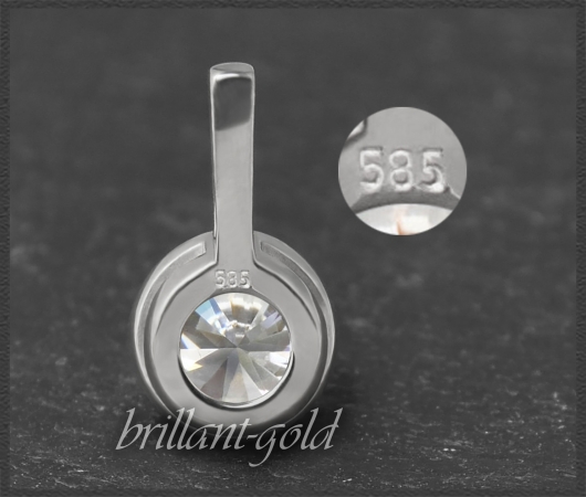 Brillant Anhänger aus 585 Weißgold; 0,99ct, Si2