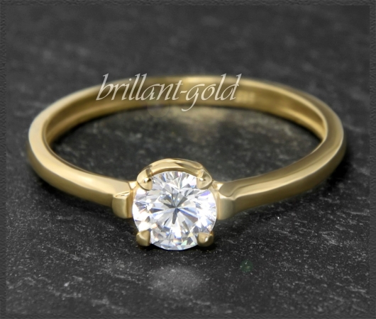 Brillant 585 Gold Ring 0,46ct, mit DGI Zertifikat