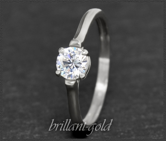 Brillant 585 Gold Ring 0,55ct, Si1; DGI Zertifikat
