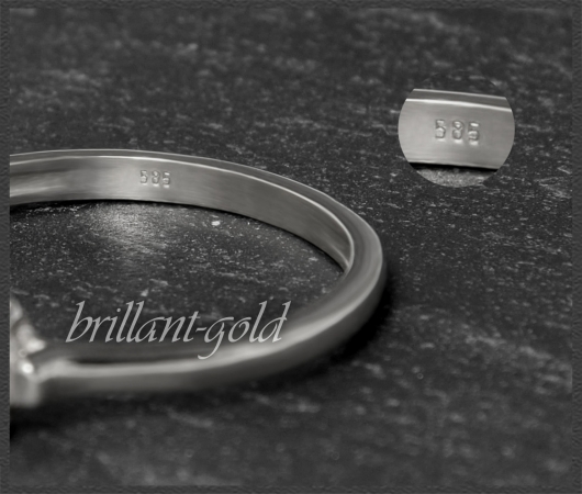Brillant 585 Gold Ring 0,55ct, Si1; DGI Zertifikat