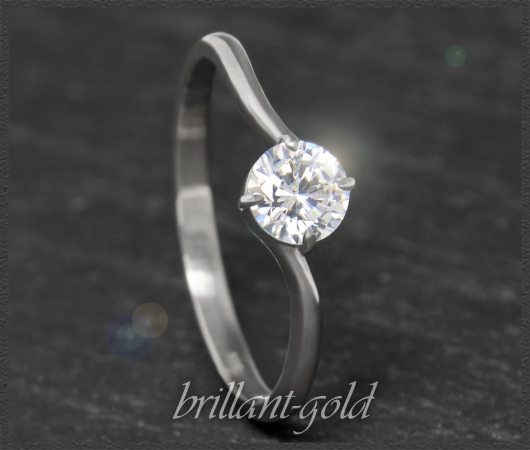 Brillant 585 Gold Ring, 0,51ct, Si1; DGI Zertifikat