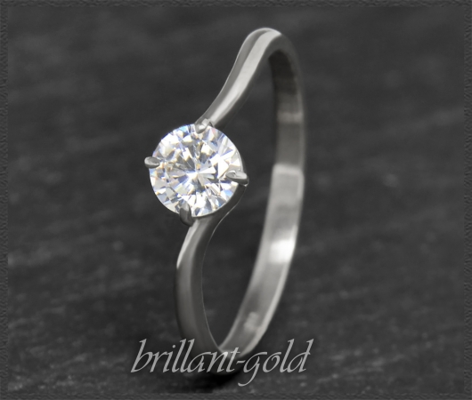 Brillant 585 Gold Ring, 0,51ct, Si1; DGI Zertifikat