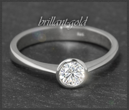 Brillant Ring 585 Gold; 0,30ct, Si1; mit AIG Zertifikat