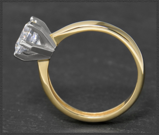 Solitär 1,25ct Brillant Ring aus 585 Gold, VVS2