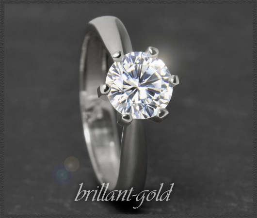 Brillant 585 Weißgold Ring 1,28ct, River