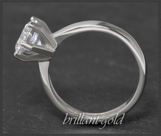 Brillant 585 Weißgold Ring 1,28ct, River