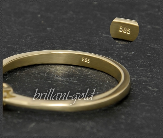 Brillant 585 Gold Ring 0,35ct; Top Wesselton, Si2