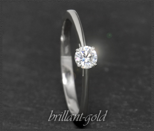 Brillant 585 Gold Ring 0,25ct, Si2; DGI Zertifikat