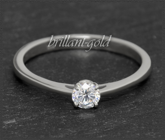 Brillant 585 Gold Ring 0,25ct, Si2; DGI Zertifikat