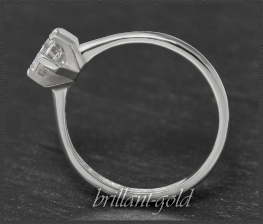 Brillant 585 Gold Ring; 0,71ct, Wesselton; VS2