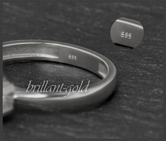 Brillant 585 Gold Ring; 0,71ct, Wesselton; VS2