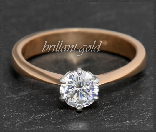 Brillant 585 Gold Ring mit 0,70ct, River, Si2