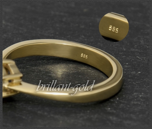 Brillant 585 Gelbgold Ring 1,05ct, River, Si2