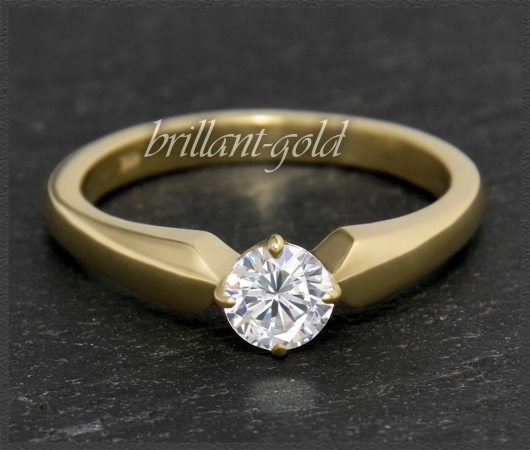 Diamant 585 Gelbgold Ring mit 0,53ct, Si1